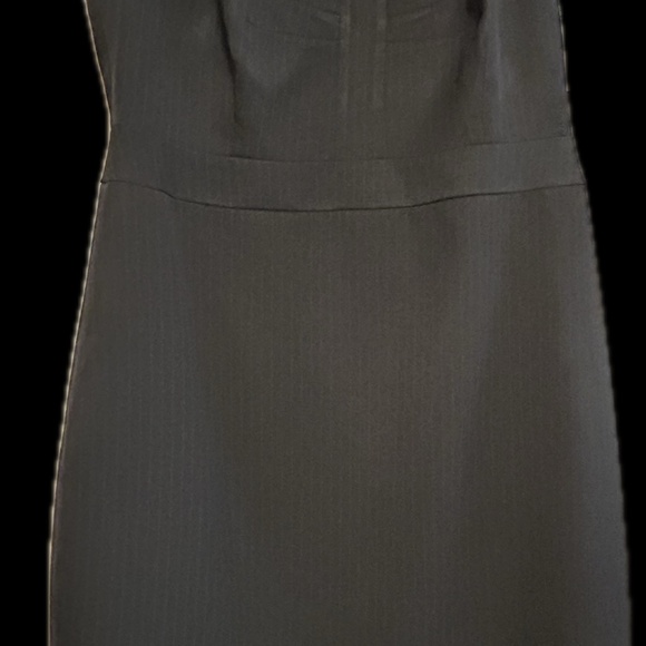 Blue Pinstripe Fitted Office Dress – Size 10 - Picture 1 of 4